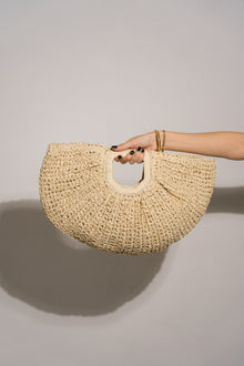  Bolsa de Mano Semicírculo Beige