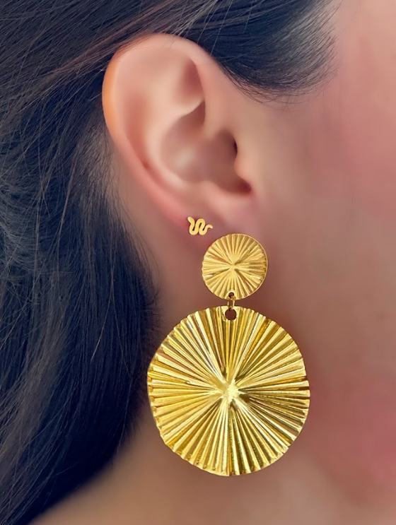 Aretes de Círculos con Textura