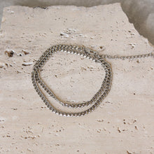  Pulsera Cadena Doble Plateada