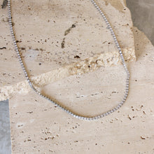  Collar Delgado Circonias Plateadas