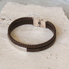 Pulsera Doble Cuero Café