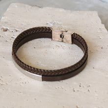  Pulsera Doble Cuero Café