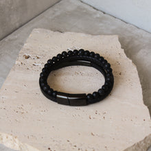  Pulsera Triple Negra Irregular