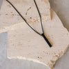 Collar Colgante Rectangular Negro
