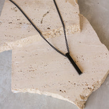  Collar Colgante Rectangular Negro
