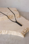 Collar Colgante Rectangular Negro
