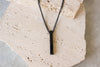Collar Colgante Rectangular Negro