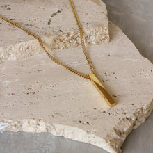  Collar Colgante Rectangular Dorado