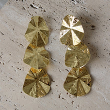  Aretes Tres Círculos Texturizados Largos