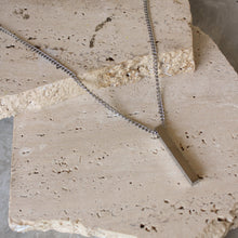  Collar Colgante Rectangular Plateado