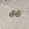 Aretes Doble Aro dos Tonos