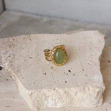 Anillo Triple Piedra Verde
