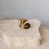 Anillo Entrelazado Chunky Piedra Café