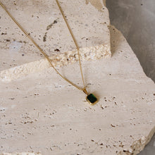  Collar Colgante Circonia Cuadrada Verde