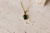 Collar Colgante Circonia Cuadrada Verde