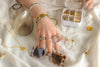 Anillo Plateado Abierto Irregular