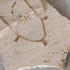 Collar Circonias Colgantes Moradas