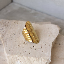  Anillo Grande Textura Dorado