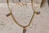 Collar Circonias Colgantes Moradas