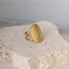 Anillo Medalla Redonda con Textura