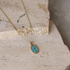 Collar Medalla Ovalada Starmoon Celeste