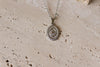 Collar Medalla Sol Plateado