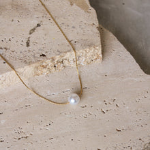  Collar De Oro Rosa Con Perla
