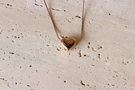 Collar Corazón Chunky Rose Gold