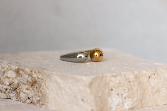 Anillo Abierto Dos Tonos