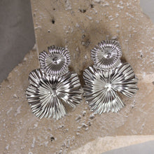  Aretes Planos Dos Flores