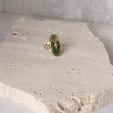  Anillo Piedra Ovalada Verde
