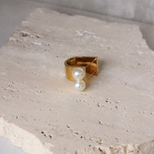  Anillo Retro Con Perlas