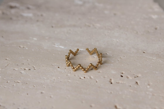 Anillo Zig Zag Beads
