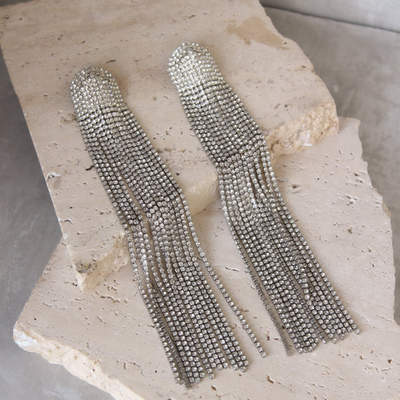 Aretes Múltiples Tiras Circonias