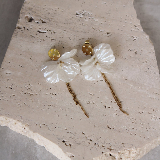 Aretes Largos de Flores