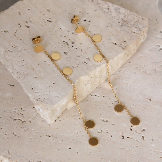 Aretes Largos Irregulares de Lentejuelas
