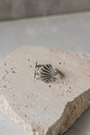 Anillo Starfish y Shell Plateado