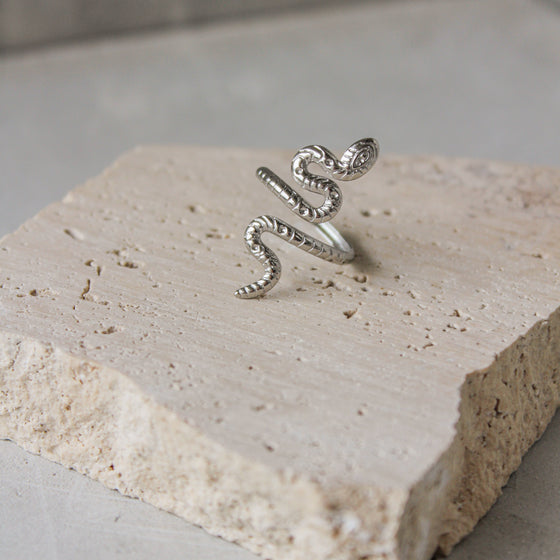 Anillo Snake Plateado