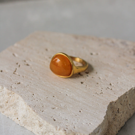 Anillo Piedra Naranja