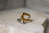Anillo Irregular Doble Tono