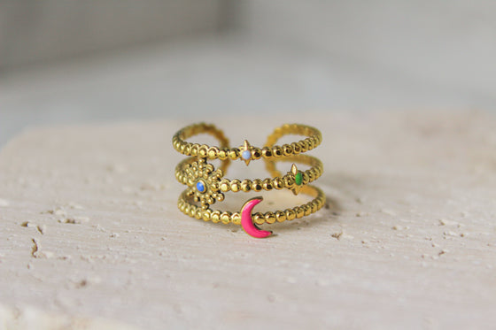 Anillo Triple Starmoon Colores