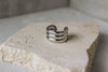 Anillo Triple Chunky Plateado