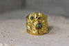 Anillo Chunky Textura y Dos Piedras Naturales