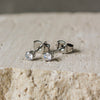 Studs Circonia Mini Redonda Plateada