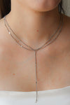 Collar Doble Delicado Plateado