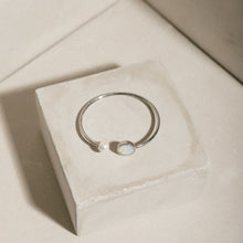  Pulsera Delgada Con Perla y Piedra Blanca