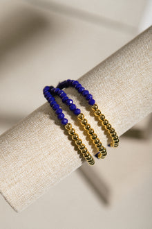  Pulsera Ajustable Beads y Piedras Azul