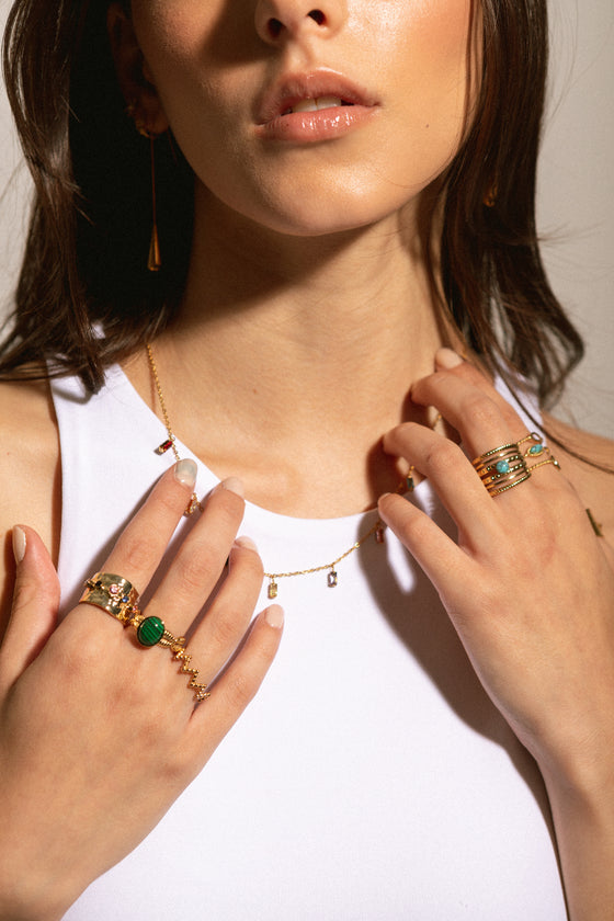 Anillo Zig Zag Beads